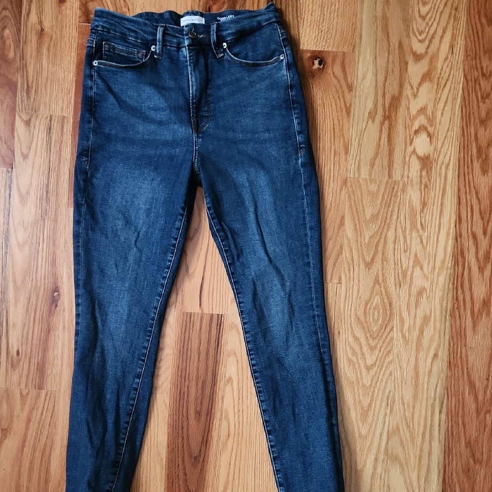 Good American Dark Blue Good Legs Skinny Jeans Size 6/28 Inseam 29"